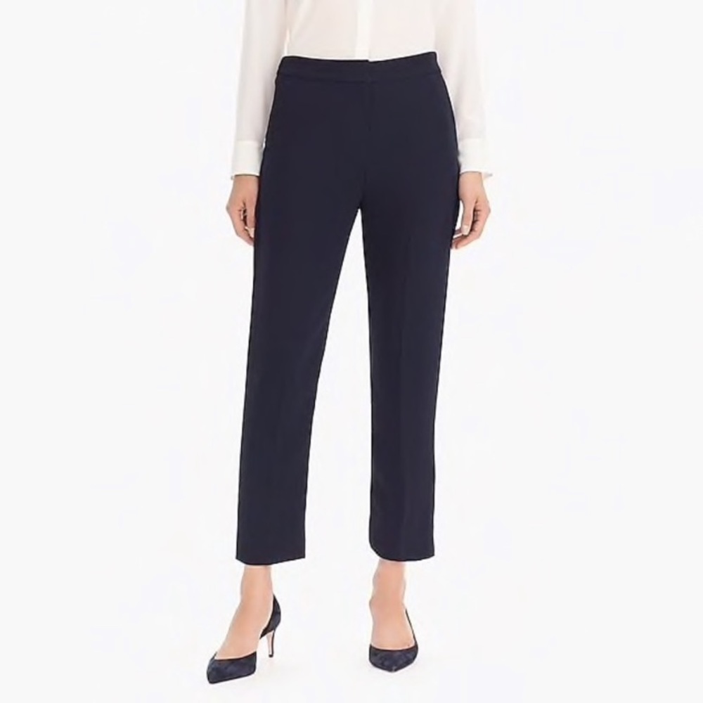 NWOT J Crew Easy Pull On Pant Matte Crepe - Navy
